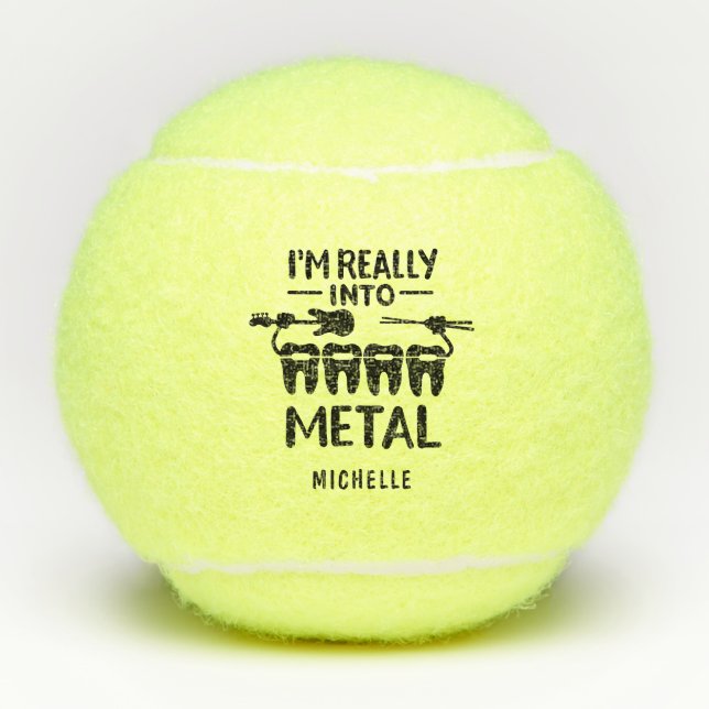 Personalised Funny Orthodontist Gag  Tennis Balls (Front)