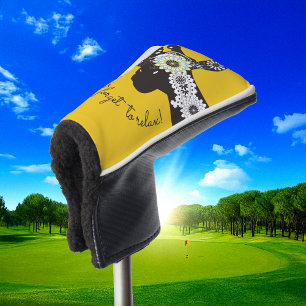 Personalised Funny Paisley Giraffe Boho Relaxing Golf Head Cover