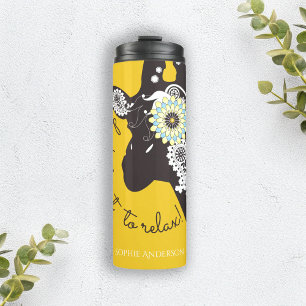 Personalised Funny Paisley Giraffe Boho Relaxing Thermal Tumbler