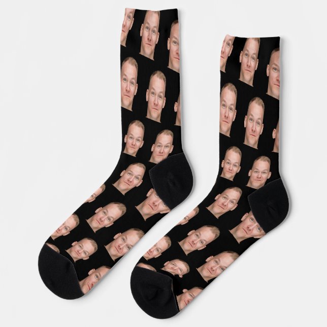 Personalised Funny Photo Face Socks (Left)