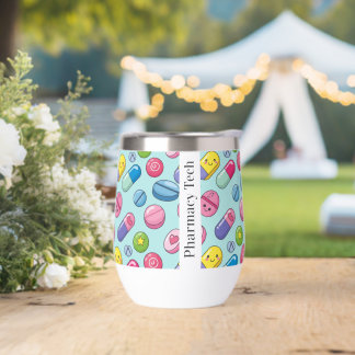Personalised Funny Pills Pharmacy Wine Tumbler