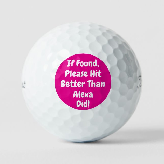 personalised funny pink golf balls (Front)