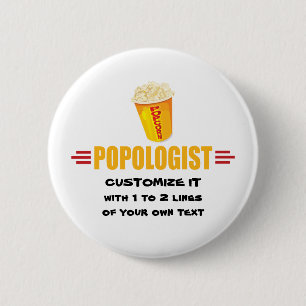 Personalised Funny Popcorn 6 Cm Round Badge