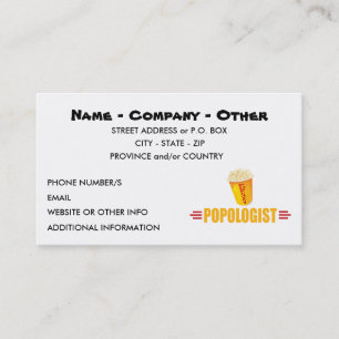 Personalised Funny Popcorn Business Card