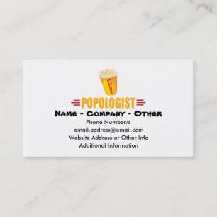 Personalised Funny Popcorn Business Card