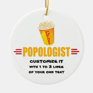 Personalised Funny Popcorn Ceramic Tree Decoration