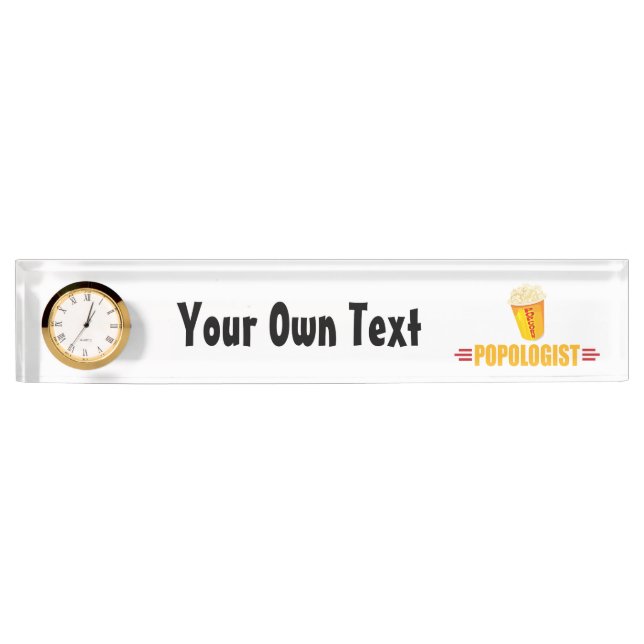 Personalised Funny Popcorn Nameplate (Front)