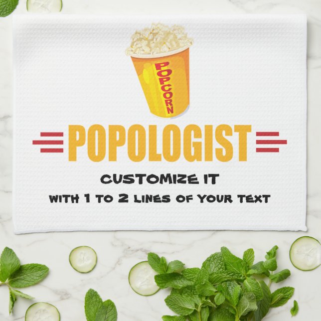Personalised Funny Popcorn Tea Towel (Folded)