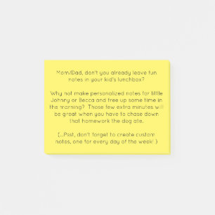 Personalised funny post-it notes