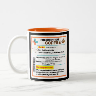 Personalised Funny Prescription Coffee Mug