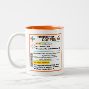 Personalised Funny Prescription Coffee Mug 