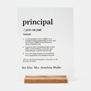 Personalised Funny Principal Definition Acrylic Sign