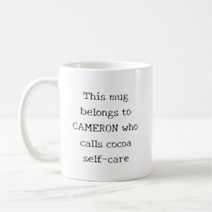 Personalised Funny Quote Christmas Holiday Cocoa Coffee Mug