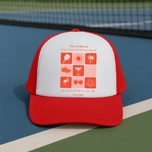 Personalised Funny Retired Squad Pickleball Trucker Hat