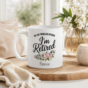 Personalised Funny Retirement Gift for Women Coffee Mug