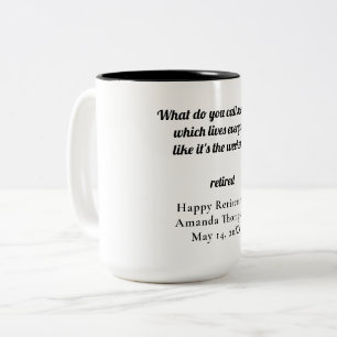 Personalised Funny Retirement Gift Two-Tone Coffee Mug