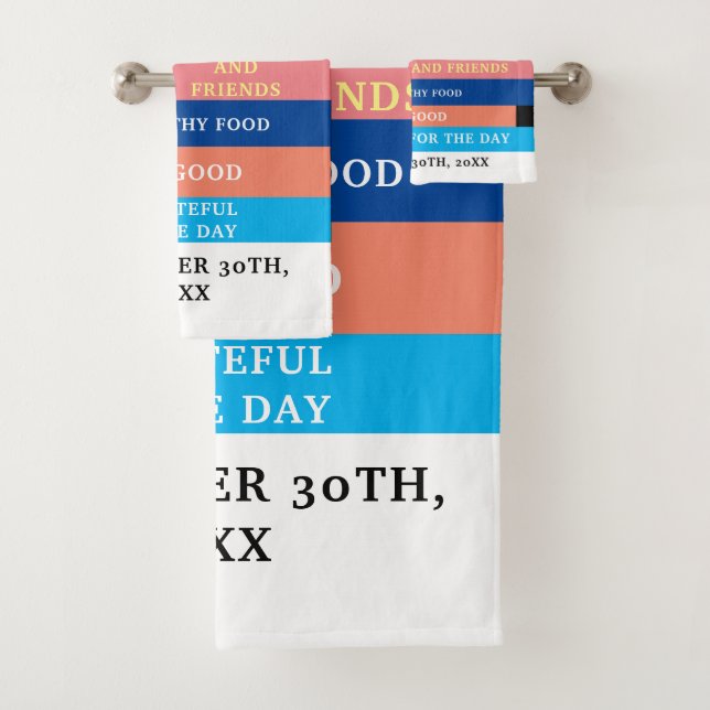 Personalised Funny Retirement Rules Humour  Bath Towel Set (Insitu)