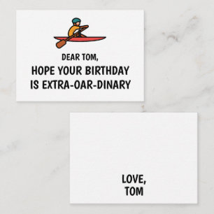 Personalised Funny Rowing Happy Birthday card