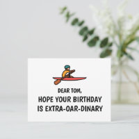Personalised Funny Rowing Happy Birthday card