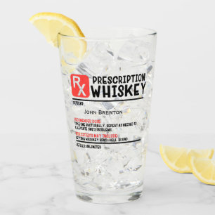 Personalised Funny RX Whiskey Prescription Glass