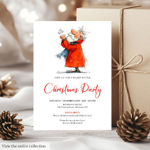 Personalised Funny Santa Festive Holiday Invite