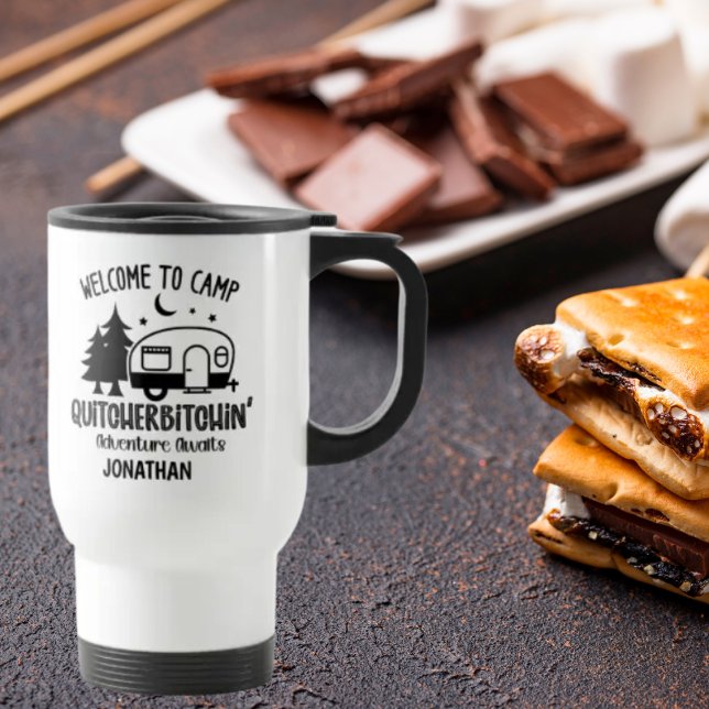Personalised Funny Sarcastic Camping    Travel Mug (Creator Uploaded)