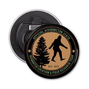 Personalised Funny Sasquatch Location and Research Bottle Opener