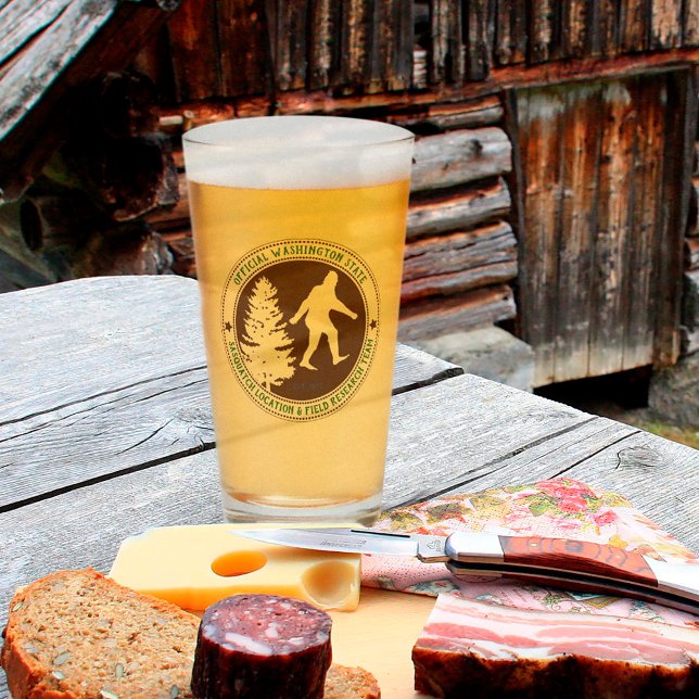 Personalised Funny Sasquatch Location and Research Glass (Creator Uploaded)