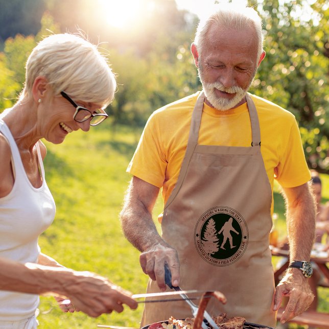 Personalised Funny Sasquatch Location and Research Long Apron (Creator Uploaded)
