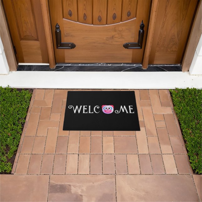 Personalised Funny Shaded Clown Face Emoji Custom Doormat (Outdoor)