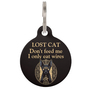 Personalised Funny Sphynx Cat ID Tag