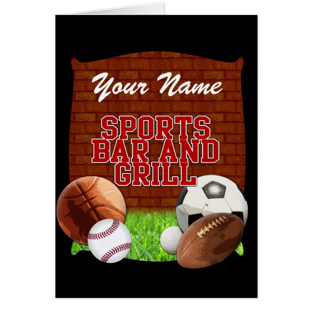 Personalised Funny Sports Bar and Grill (Front)