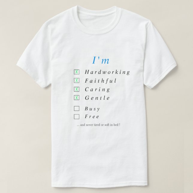Personalised Funny T-Shirt - Add Your Status (Design Front)