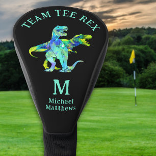Personalised Funny Team Tee Rex Dinosaur Joke Golf Head Cover