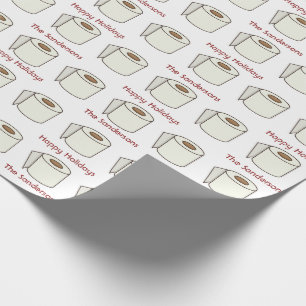 Personalised Funny Toilet Paper Happy Holidays