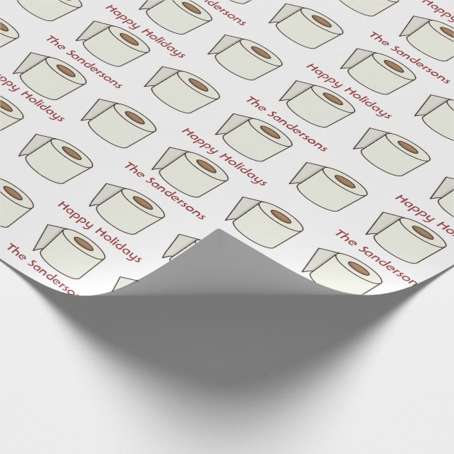 Personalised Funny Toilet Paper Happy Holidays (Corner)