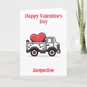 Personalised Funny Truck Valentine Card