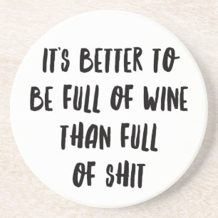 Personalised Funny Wine Bar Quotes I Coaster