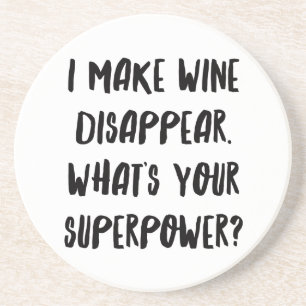 Personalised Funny Wine Bar Quotes IX Coaster