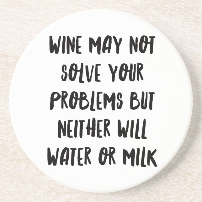 Personalised Funny Wine Bar Quotes VII Coaster (Front)
