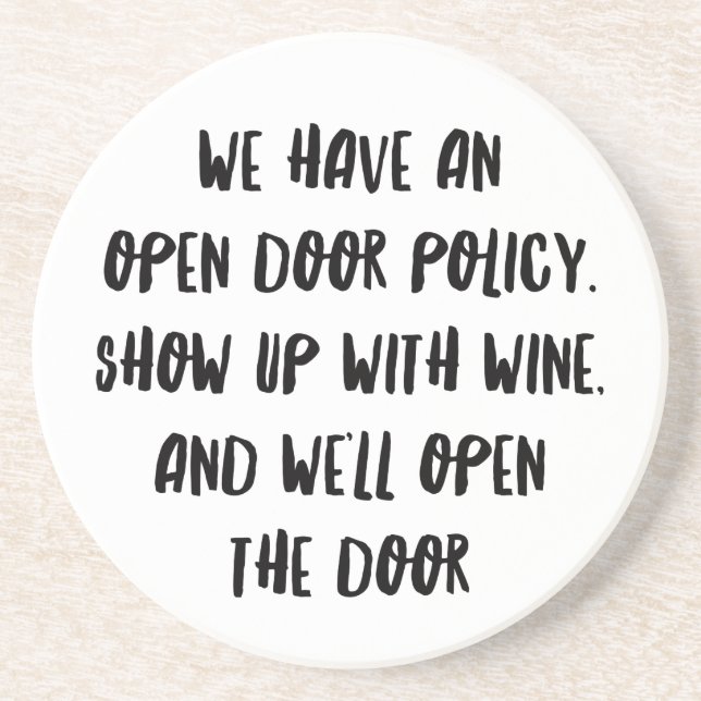 Personalised Funny Wine Bar Quotes X Coaster (Front)