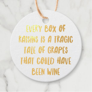 Personalised Funny Wine Bar Quotes XIII Favour Tags