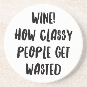 Personalised Funny Wine Bar Quotes XIV Coaster