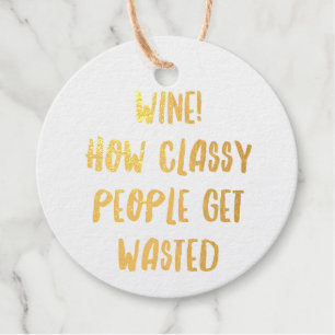 Personalised Funny Wine Bar Quotes XIV Favour Tags