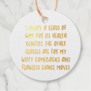 Personalised Funny Wine Bar Quotes XVI Favour Tags