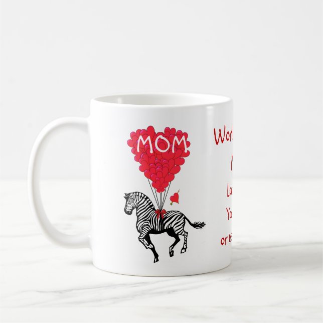 Personalised funny zebra mothers day coffee mug (Left)