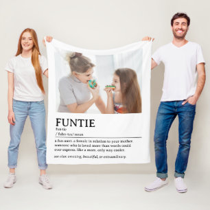 Personalised Funtie Definition Quote Fleece Blanket