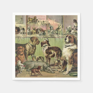 Personalised Furry Friends Dog Lovers Napkins