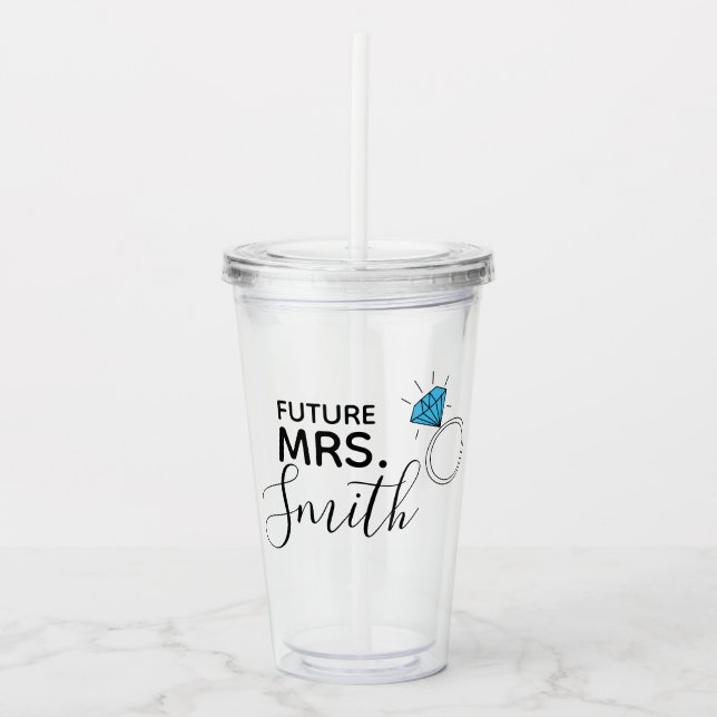 Personalised future acrylic tumbler (Front)