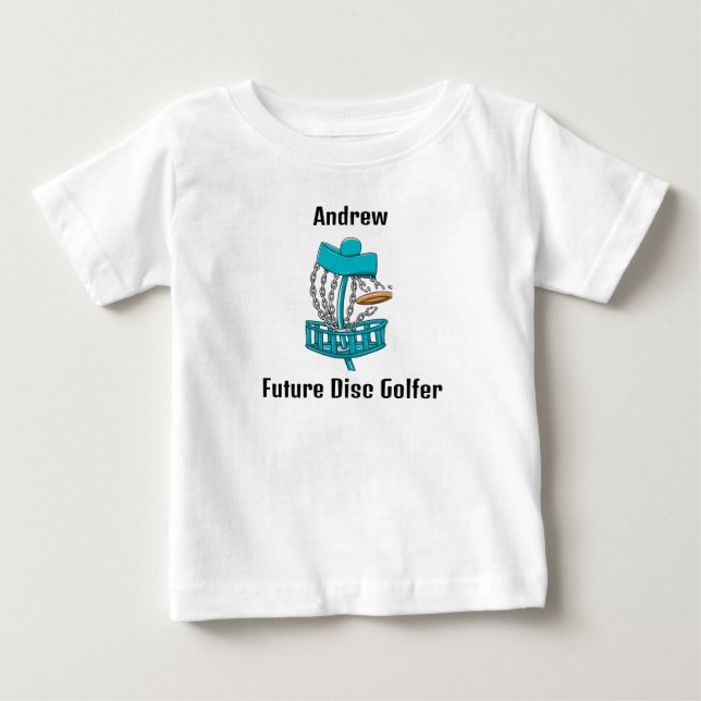 Personalised Future Disc Golfer Baby T-Shirt (Front)
